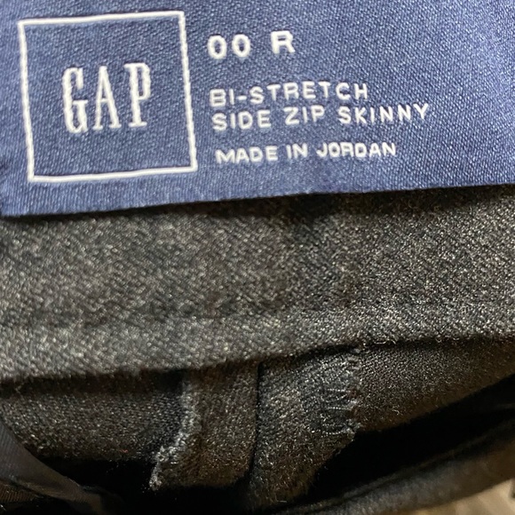 Gap Bi-Stretch Side Zip Skinny Pants 00 - Picture 8 of 9